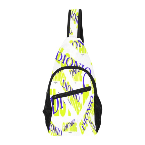 Dionio Clothing - Company Chest Bag 1 (White, blue & Yellow) All Over Print Chest Bag (Model 1719)