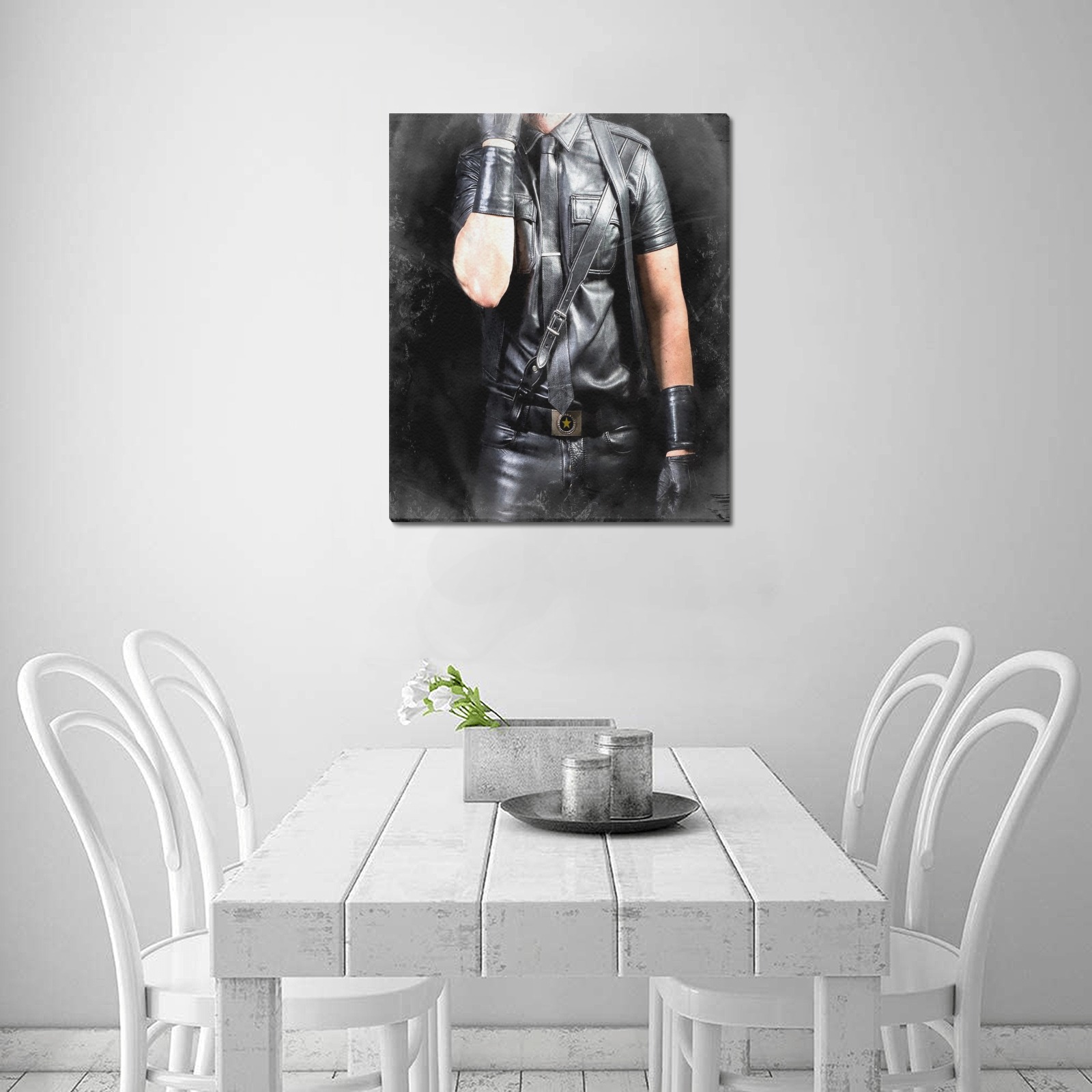 Leather Men by Fetishworld Frame Canvas Print 20"x24"