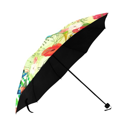 White Orchads and Blue Ferns Umbrella Anti-UV Foldable Umbrella (U08)