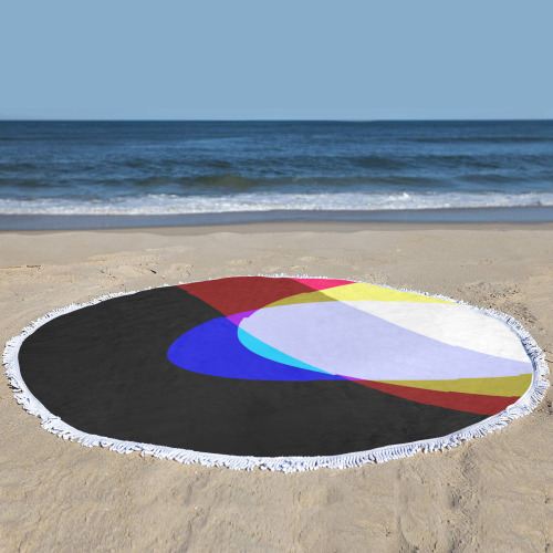 Abstract 2322 Circular Beach Shawl Towel 59"x 59"