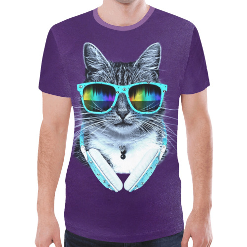 Cool Cat New All Over Print T-shirt for Men (Model T45)