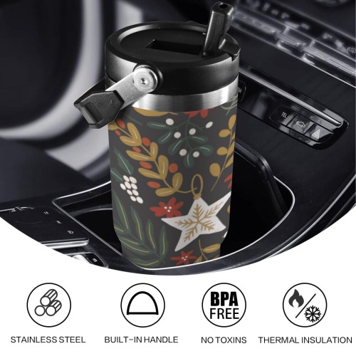 Dark_holidays_nature 30oz Tumbler with Top Handle