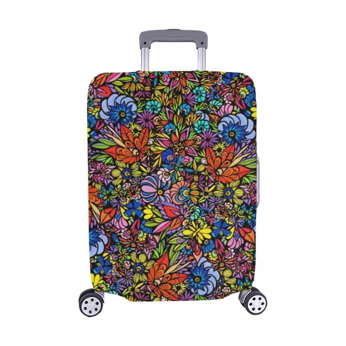 Lac La Hache Wildflowers Luggage Cover/Medium 22"-25"