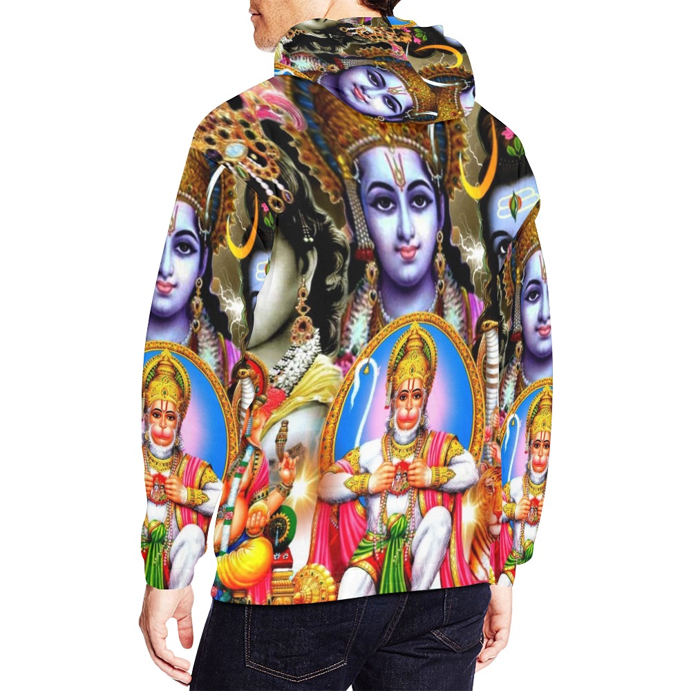 HINDUISM All Over Print Hoodie for Men (USA Size) (Model H13)