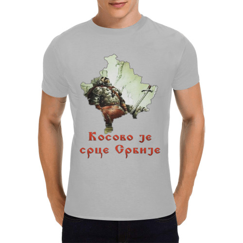 Kosovo is Serbia/Kosovo je srbija 8 Men's T-Shirt in USA Size (Front Printing Only)