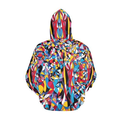 Colorful trendy abstract art of geometric shapes. All Over Print Hoodie for Women (USA Size) (Model H13)