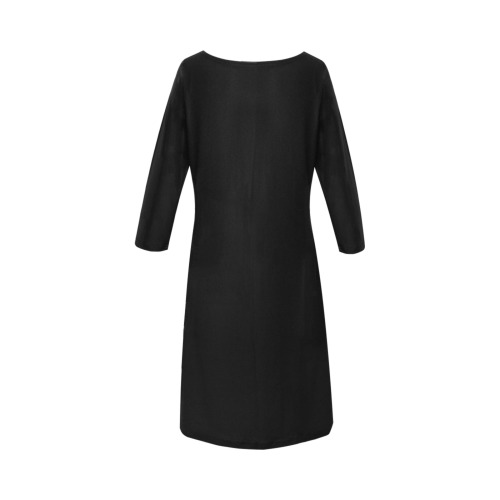 BLACK Rhea Loose Round Neck Dress(Model D22)