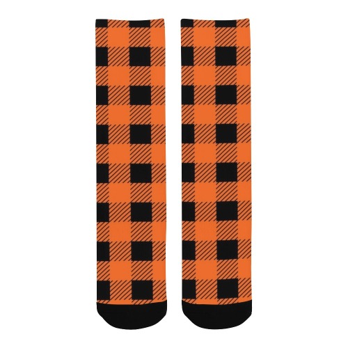 Halloween Buffalo Plaid Men's Custom Socks