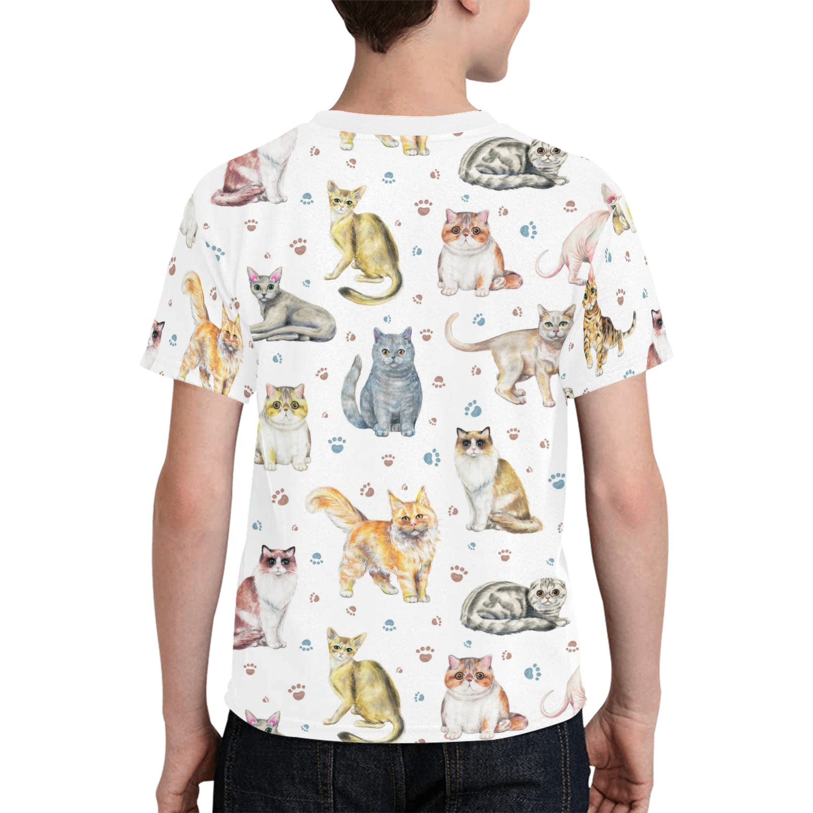 Cute Kitties All Over Kids' All Over Print T-shirt (Model T65)