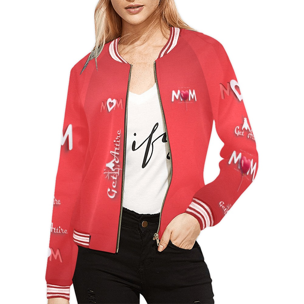 Mothers day Collectable Fly All Over Print Bomber Jacket for Women (Model H21)