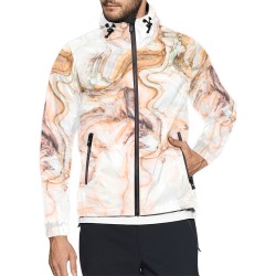 Abstract_pink_marble_mosaic Unisex All Over Print Windbreaker (Model H23)