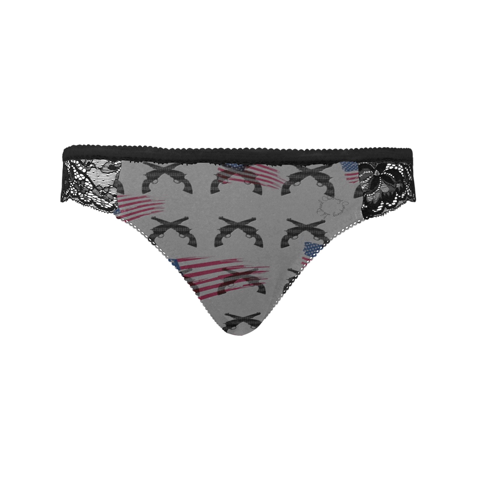 American Theme print 33A272CC-E0B9-4F3E-8D91-1D10085057D4 Women's Lace Panty (Model L41)