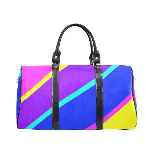 Bright Neon Colors Diagonal New Waterproof Travel Bag/Large (Model 1639)