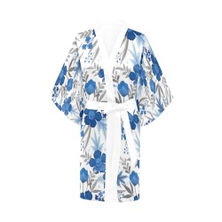 Beautiful Blue Floral Kimono Robe