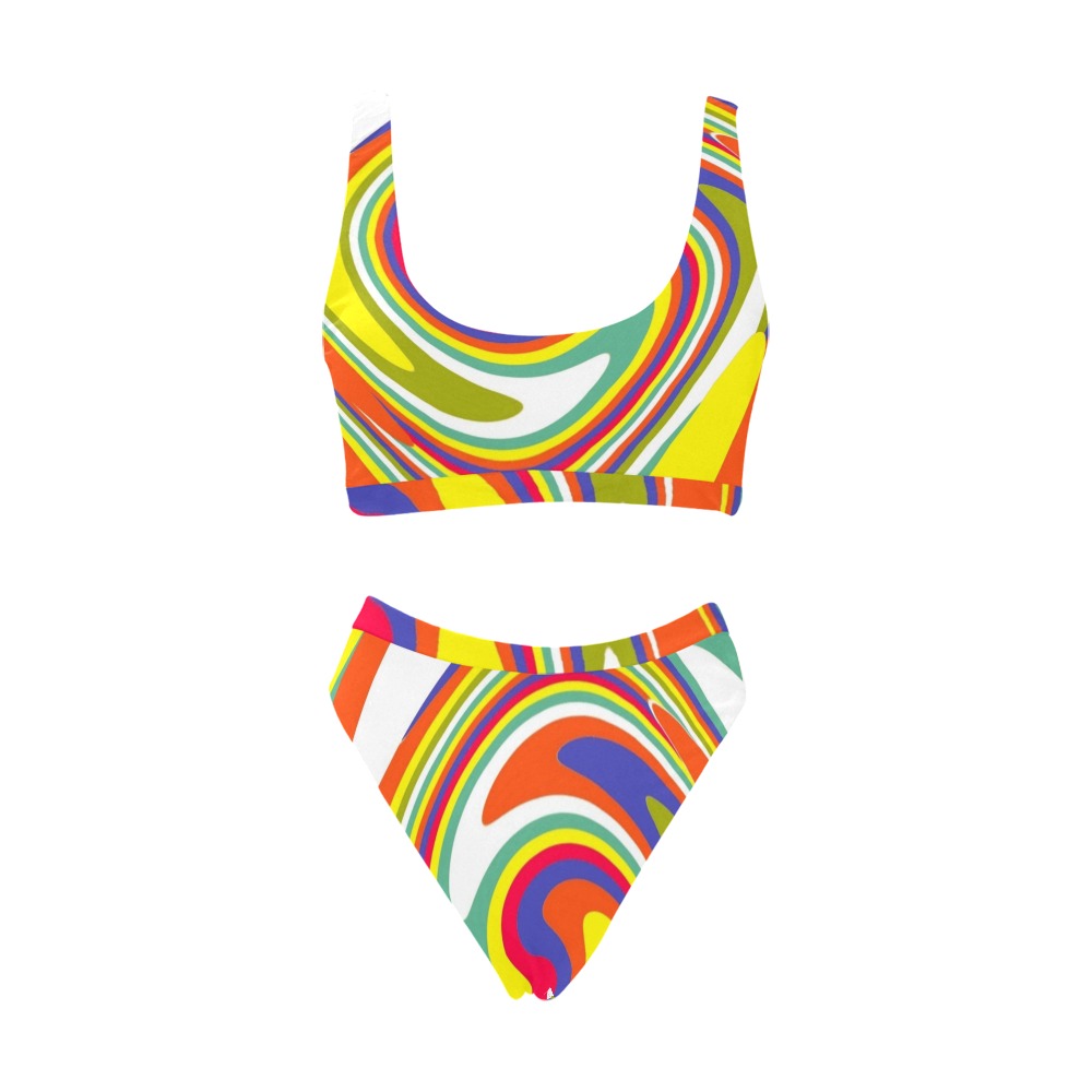 PATTERN-562 Sport Top & High-Waisted Bikini Swimsuit (Model S07)