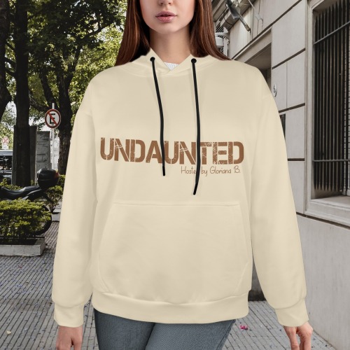 Undaunted Women's Hoodie (Brown) Women's All Over Print Hoodie (Model H61)