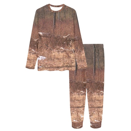 Falling tree in the woods Women's All Over Print Pajama Set