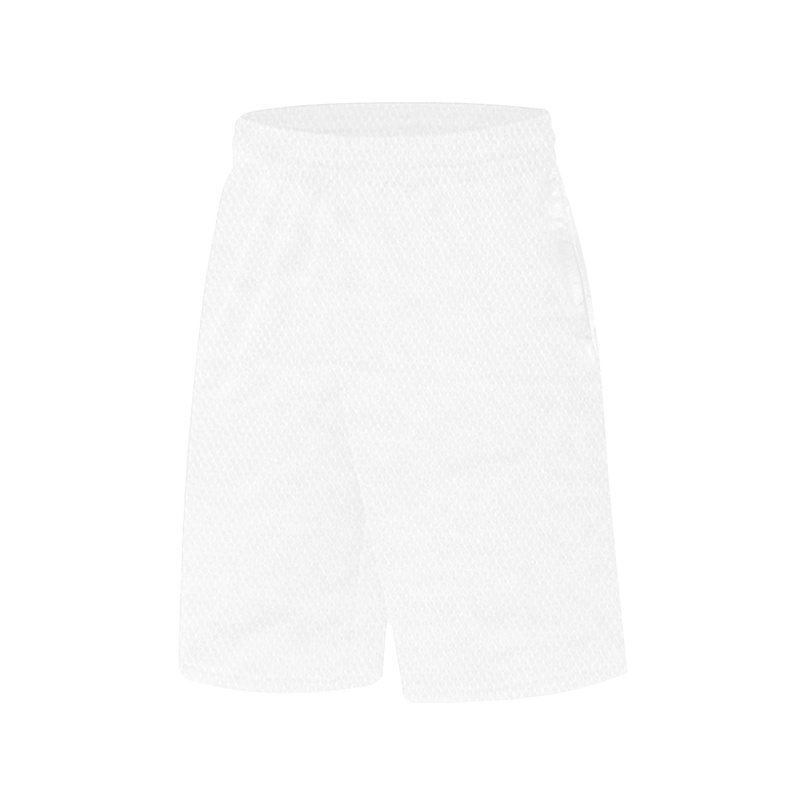 white All Over Print Basketball Shorts with Pocket