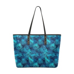 Gorgeous Abstract Doodle Tote Chic Leather Tote Bag (Model 1709)