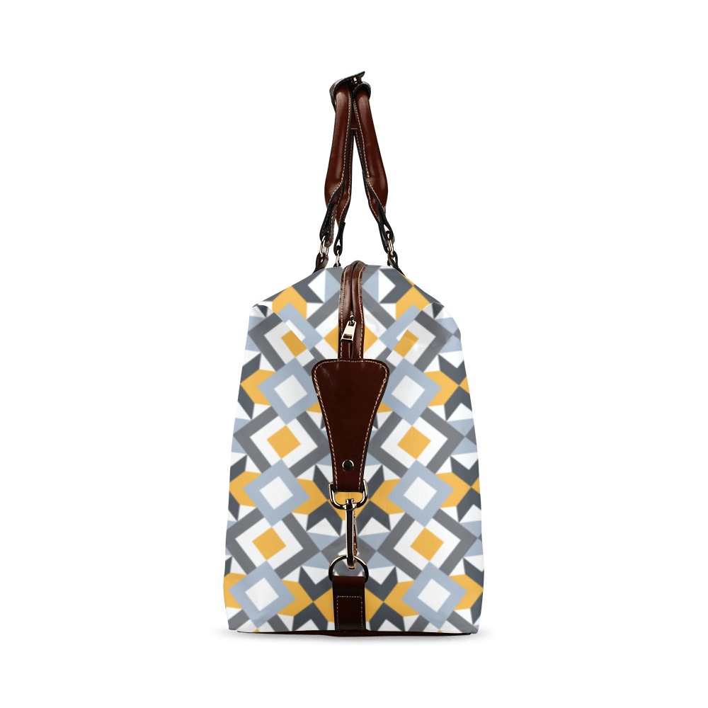Retro Angles Abstract Geometric Pattern Classic Travel Bag (Model 1643) Remake