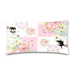 Secret Garden With Harlequin and Crow Patch Artwork Rectangle Pillow Case 20"x36"(Twin Sides)