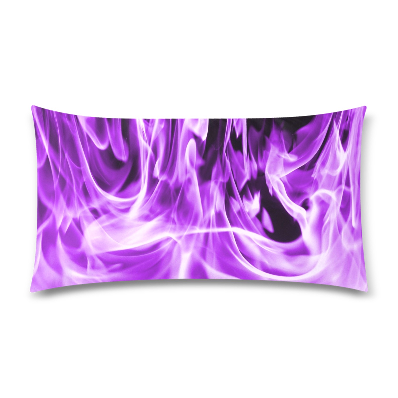 Purple Flames Rectangle Pillow Case 20"x36"(Twin Sides)