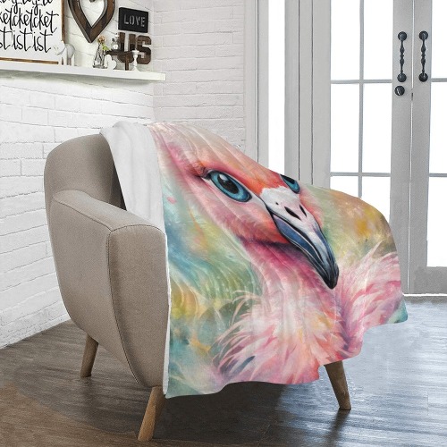 Rainbow Birds Flamingo 3 Ultra-Soft Micro Fleece Blanket 30''x40''