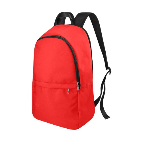 Merry Christmas Red Solid Color Fabric Backpack for Adult (Model 1659)