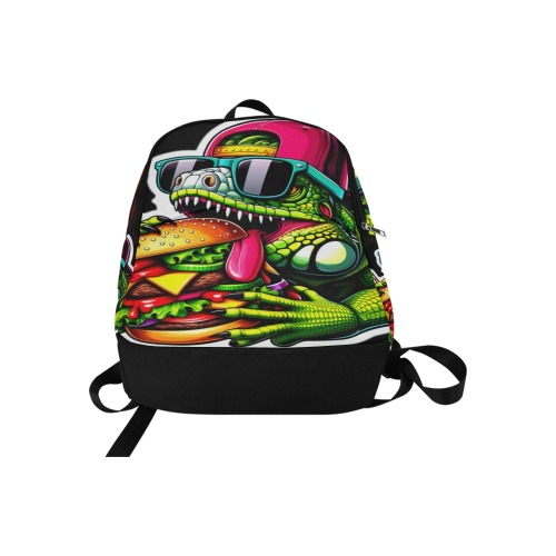 IGUANA EATING CHEESEBURGER 3 Fabric Backpack for Adult (Model 1659)