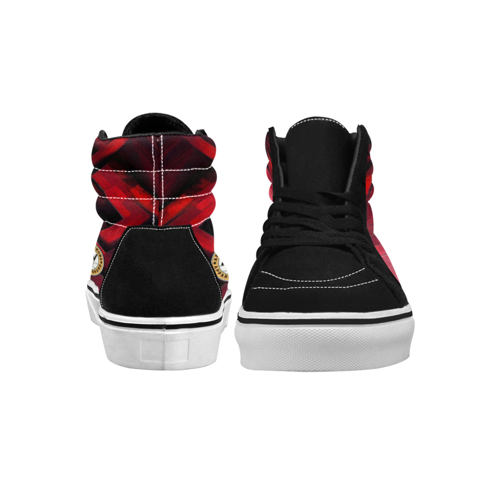 red diamond Men's High Top Skateboarding Shoes (Model E001-1)