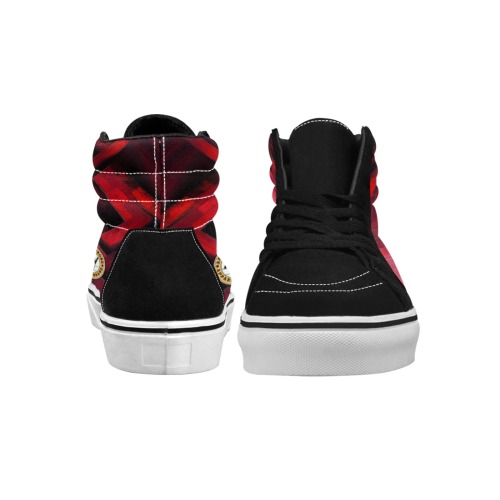red diamond Men's High Top Skateboarding Shoes (Model E001-1)