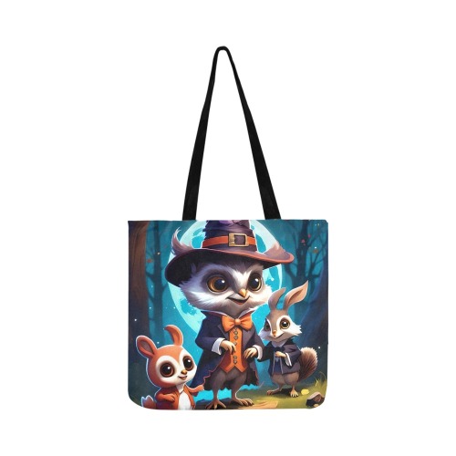 Enchanted, Cute and Spooky Animals Reusable Shopping Bag Model 1660 (Two sides)