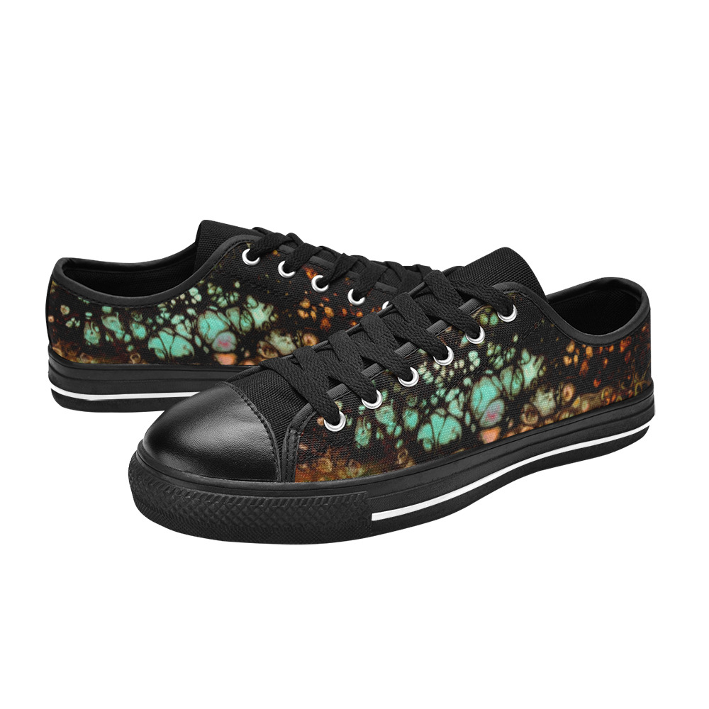 Rainbow Marble Women's Classic Canvas Shoes (Model 018)