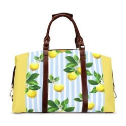 Lemon Stripe Classic Travel Bag (Model 1643) Remake