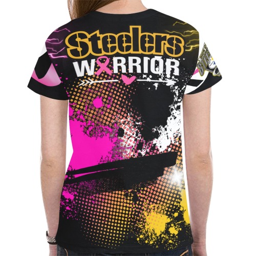 Steeler Warrior New All Over Print T-shirt for Women (Model T45)