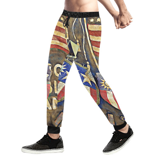Patriotic Men's All Over Print Sweatpants (Model L11)