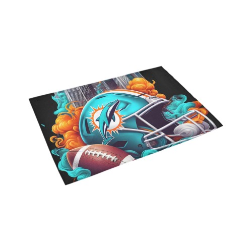 NFL Smoke Helmet Matt Azalea Doormat 24" x 16" (Sponge Material)