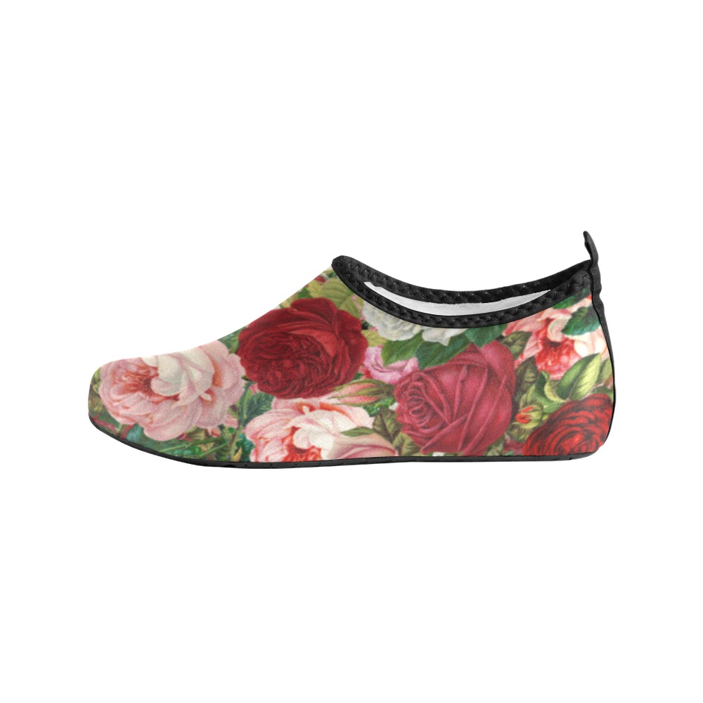 Roses and Carnations Flowers Women's Slip-On Water Shoes (Model 056)