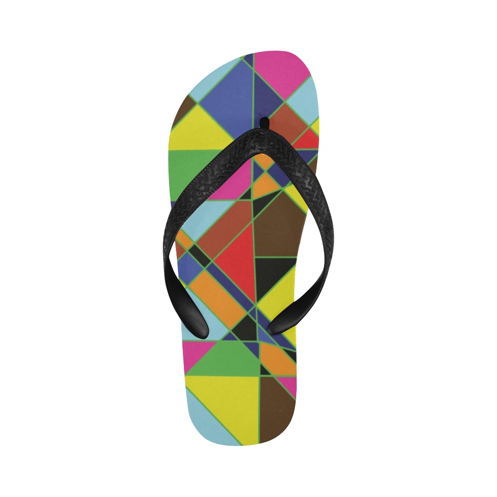 abstract painting Flip Flops for Men/Women (Model 040)