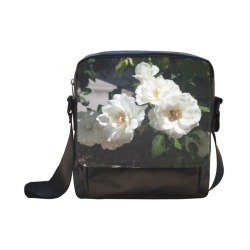 Bee And White Roses Crossbody Nylon Bags (Model 1633)