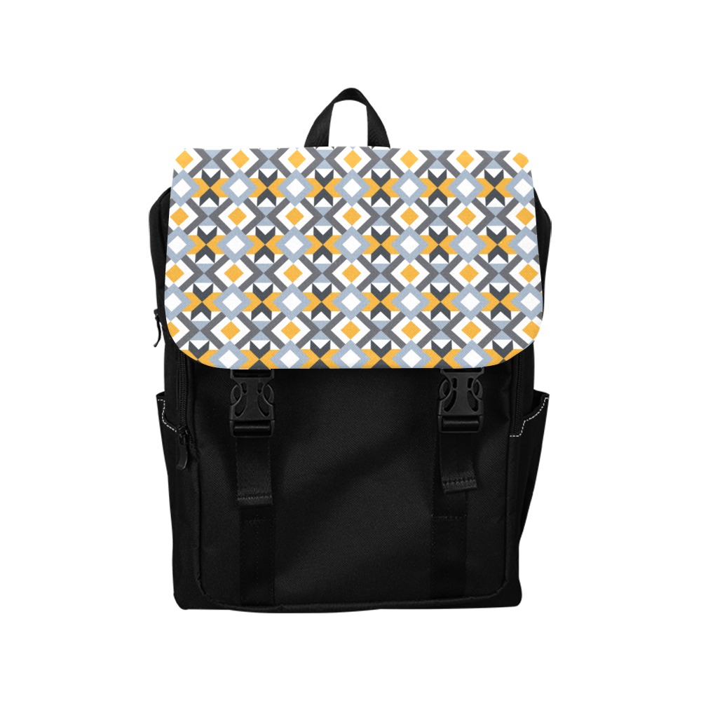 Retro Angles Abstract Geometric Pattern Casual Shoulders Backpack (Model 1623)