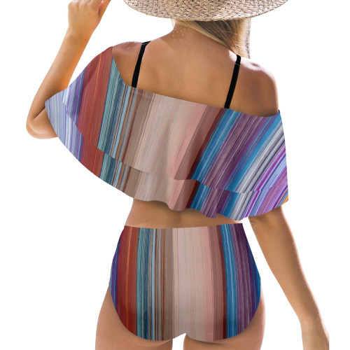 Altered Colours 1537 Women's Ruffle Off Shoulder Bikini Swimsuit (Model S45)