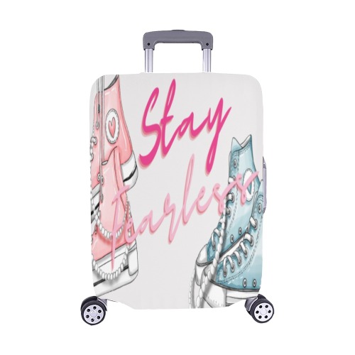 Stay Fearless Cream Luggage Cover