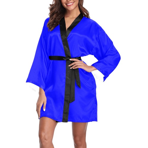 the perfect blue Long Sleeve Kimono Robe