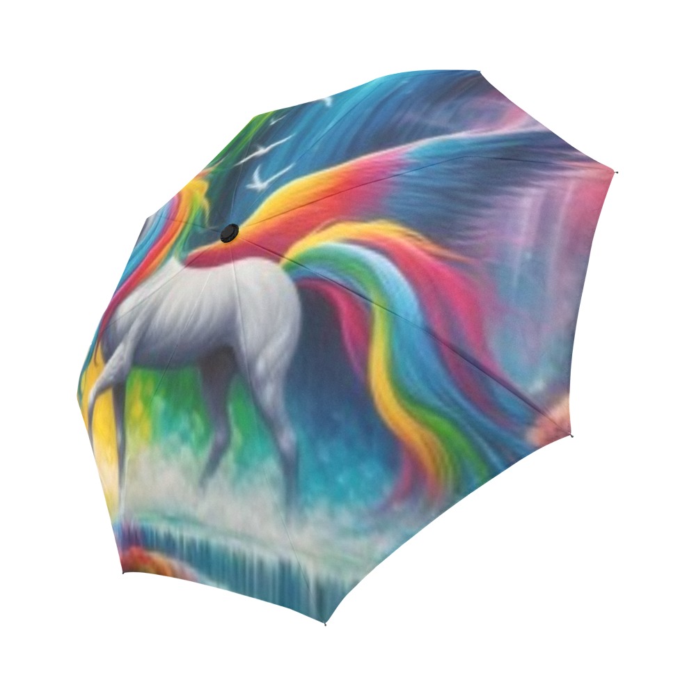 unicorn love Auto-Foldable Umbrella (Model U04)