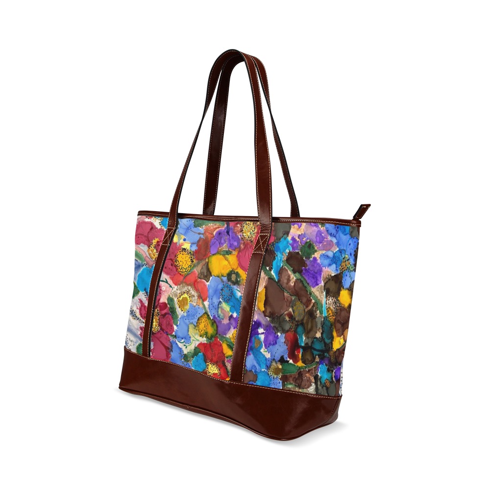 Tote Fall flowers by LanaArtSweden Tote Handbag (Model 1642)