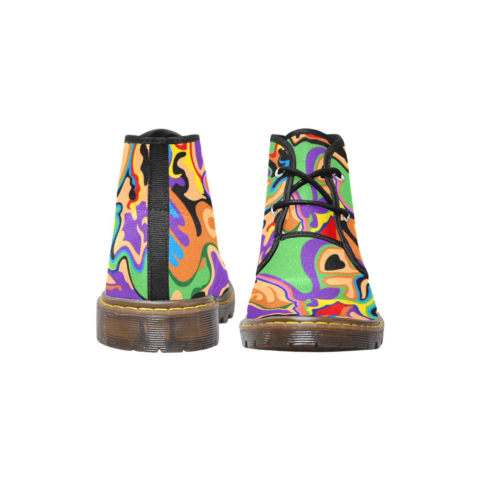 Marley J Med top boots Women Women's Canvas Chukka Boots (Model 2402-1)