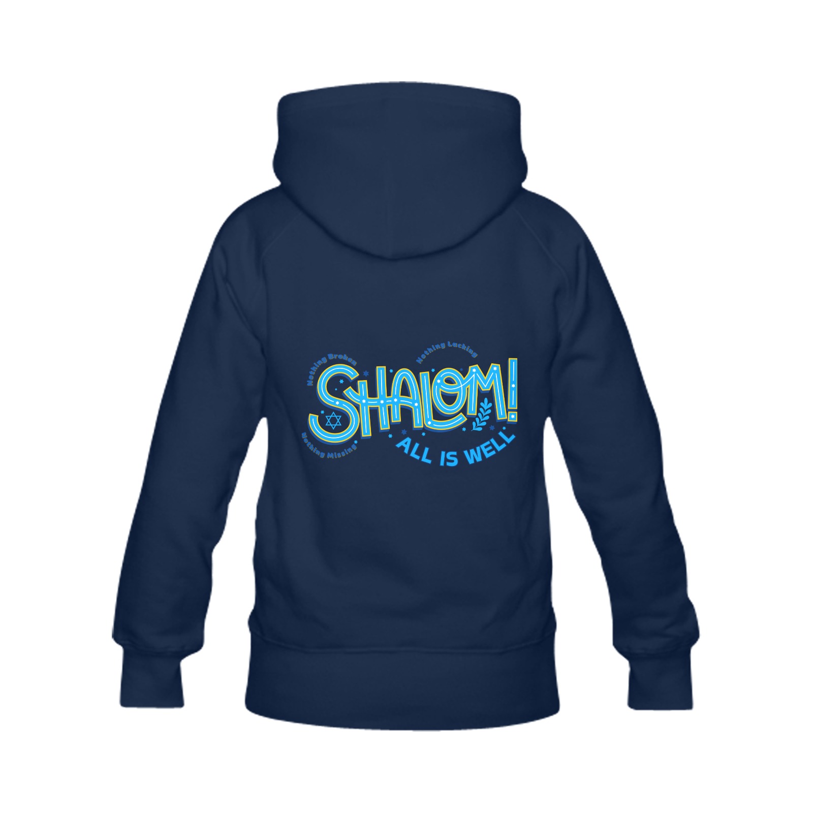 Shalom Front & Back Men's Classic Hoodie (Remake) (Model H10)