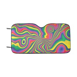 Groovy Pattern Car Sun Shade 55"x30"