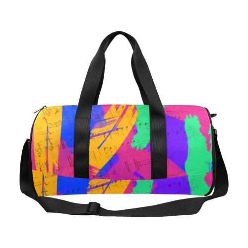 Groovy Paint Brush Strokes with Music Notes Duffle Bag (Model 1679)